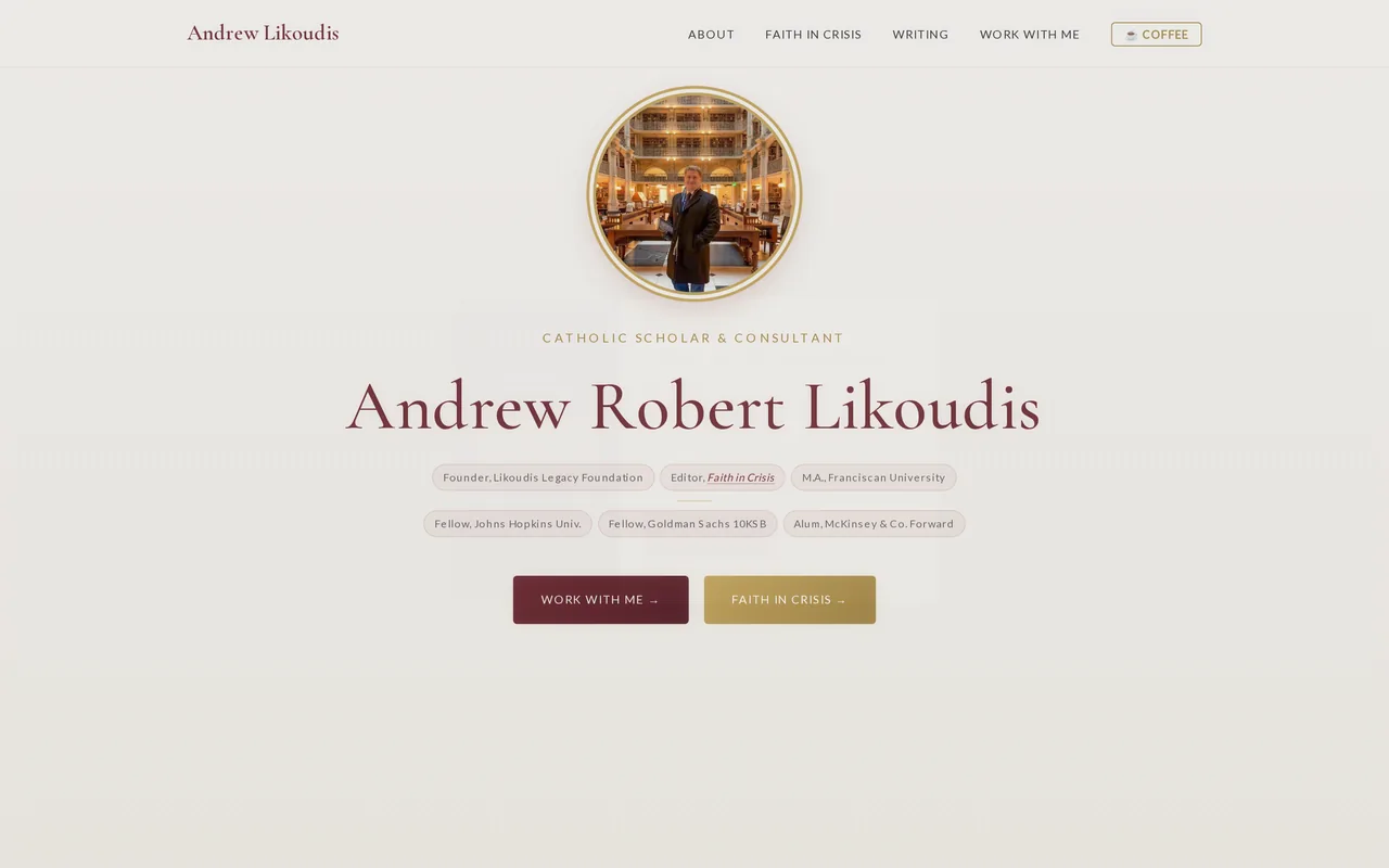 Andrew Likoudis — live client site