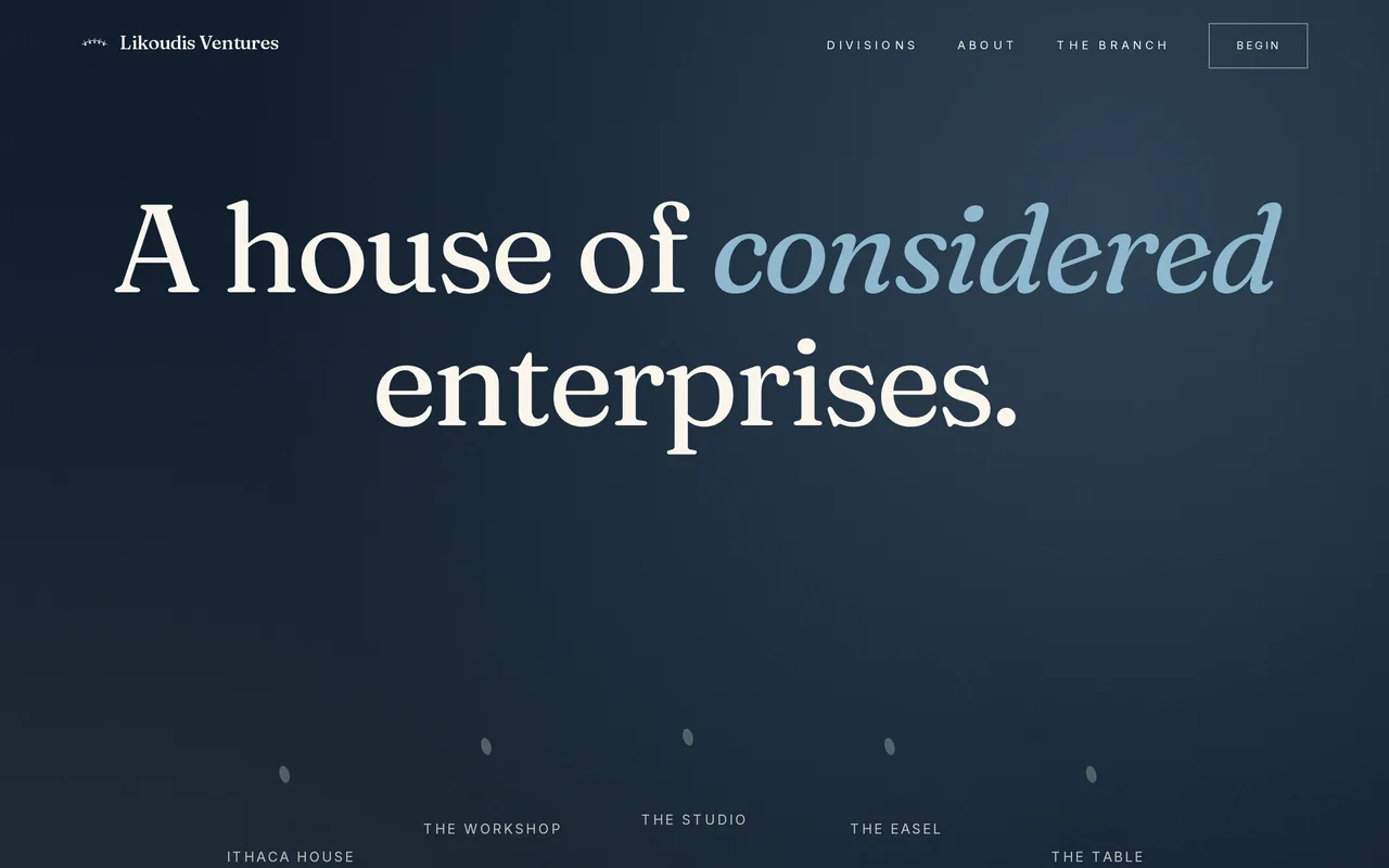 Likoudis Ventures — live client site